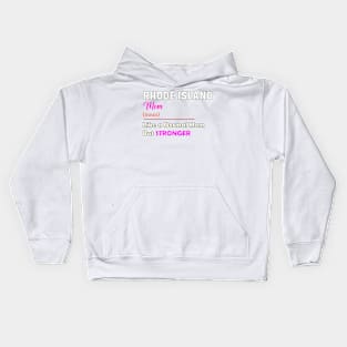 Rhode Island Stronger Mom Kids Hoodie